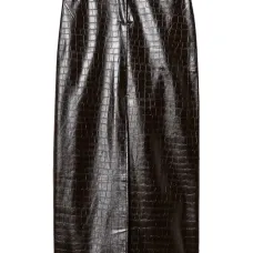 Юбка макси с тиснением под кожу крокодила