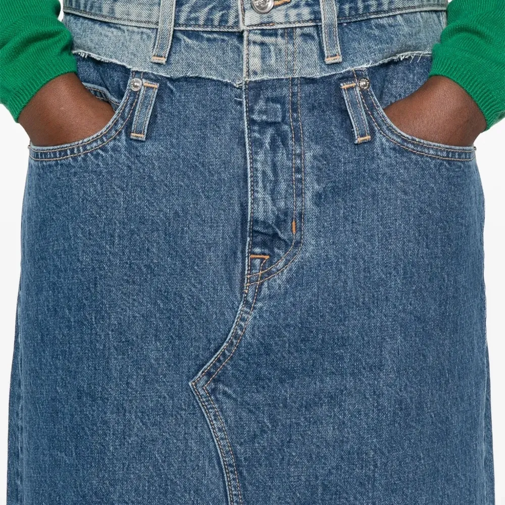 Джинсовая юбка макси