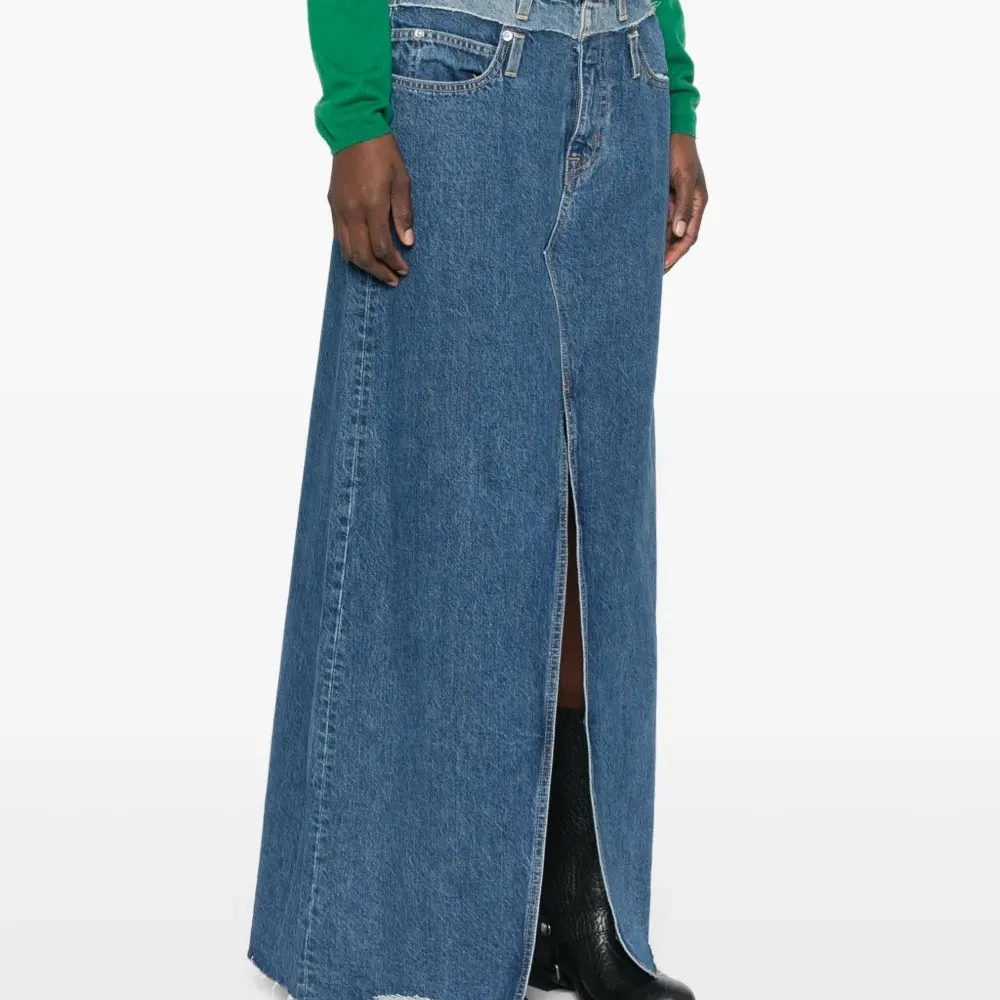 Джинсовая юбка макси