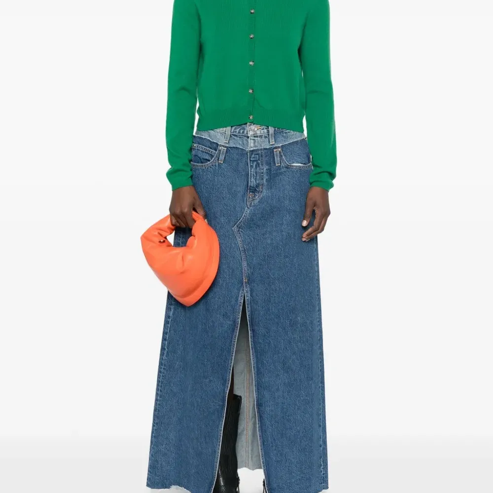 Джинсовая юбка макси