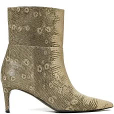 Ботильоны с заостренным носком и принтом