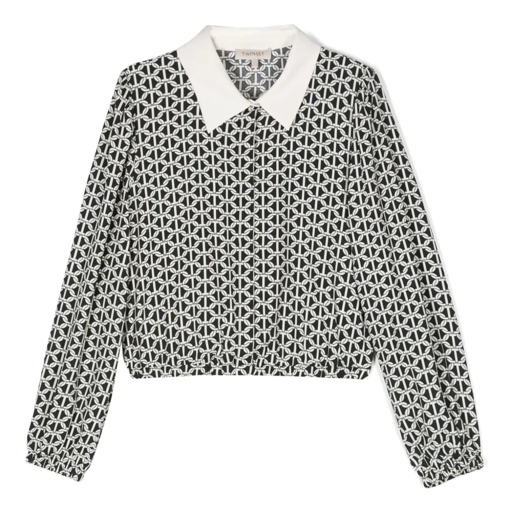 Крепдешиновая блузка с принтом