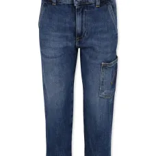 Джинсы с нашивкой-логотипом