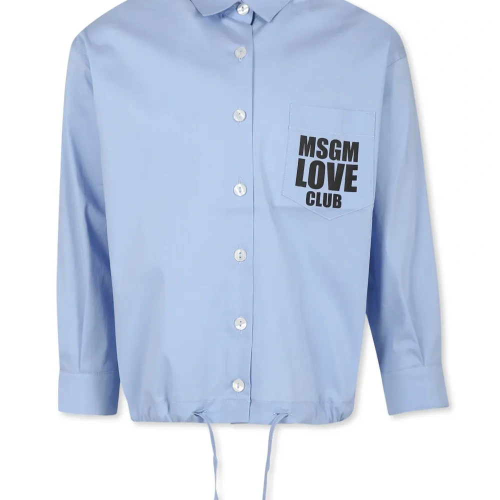 Рубашка с кулиской и логотипом