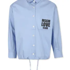 Рубашка с кулиской и логотипом