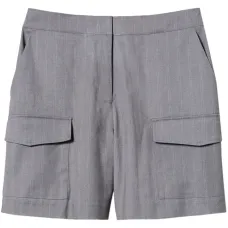 Шорты-бермуды в тонкую полоску