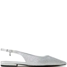 Балетки с ремешком на пятке и стразами