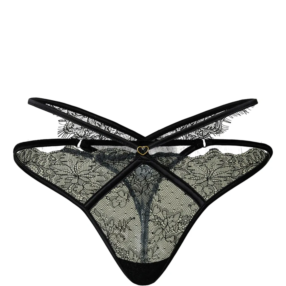 Трусы-стринги с кружевом