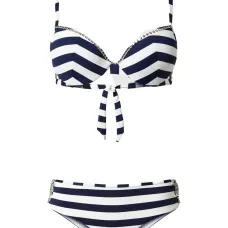 Бикини в полоску с эффектом пуш-ап