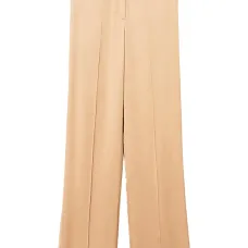 Атласные брюки прямого кроя