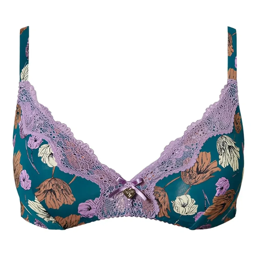 Треугольный бюстгальтер с цветочным принтом