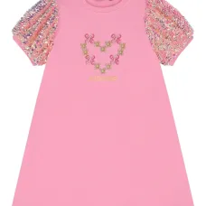 Платье с пайетками и логотипом