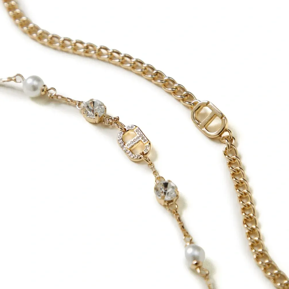 Колье Oval T со стразами