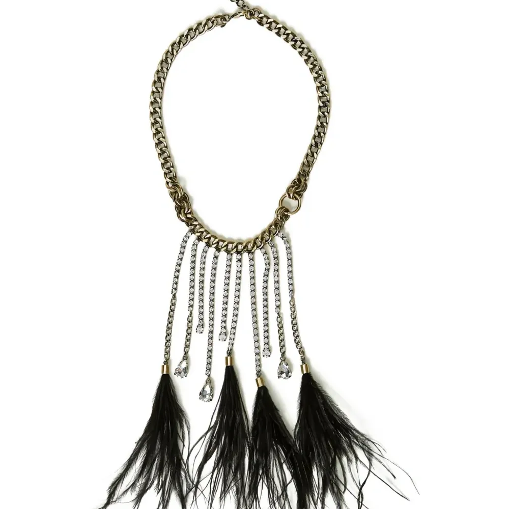 Ожерелье, украшенное перьями