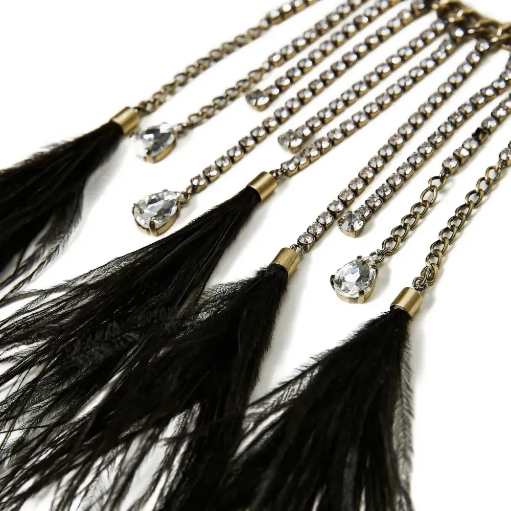 Ожерелье, украшенное перьями