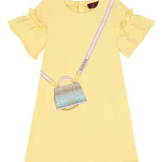 Платье с оборками и принтом