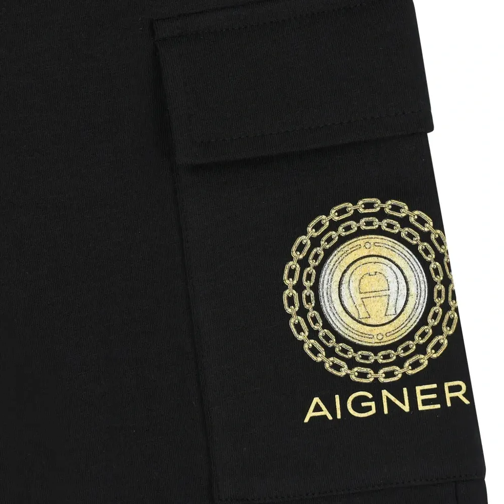 Брюки прямого кроя с логотипом Брюки прямого кроя с логотипом