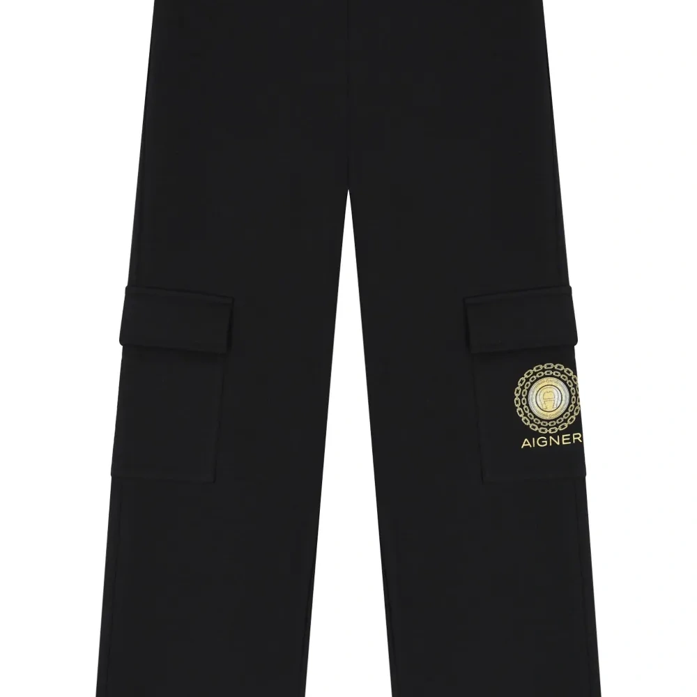 Брюки прямого кроя с логотипом