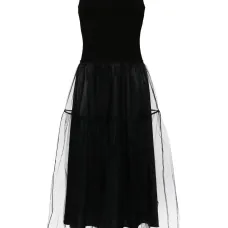 платье миди с тюлем