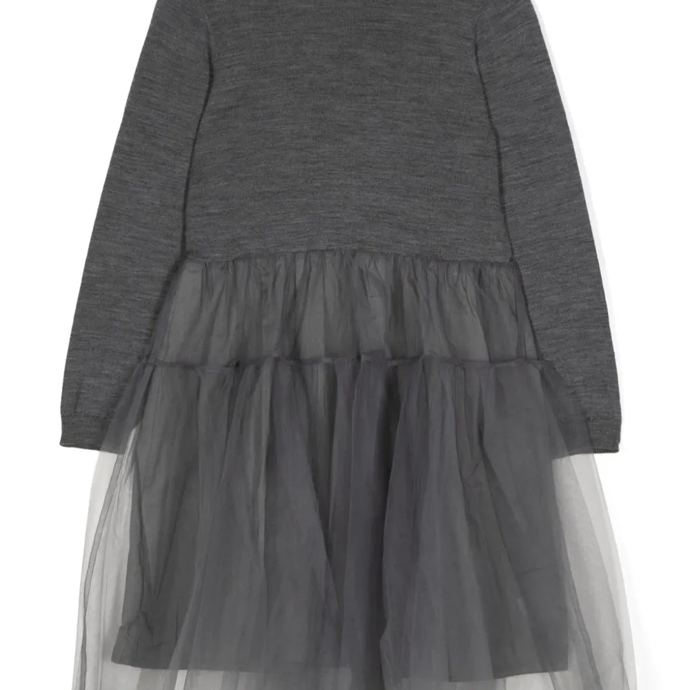 Платье миди со вставками из тюля