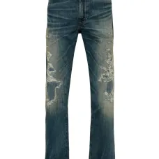 Джинсы с эффектом потертости