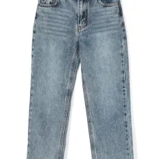 Джинсы с вышитым логотипом