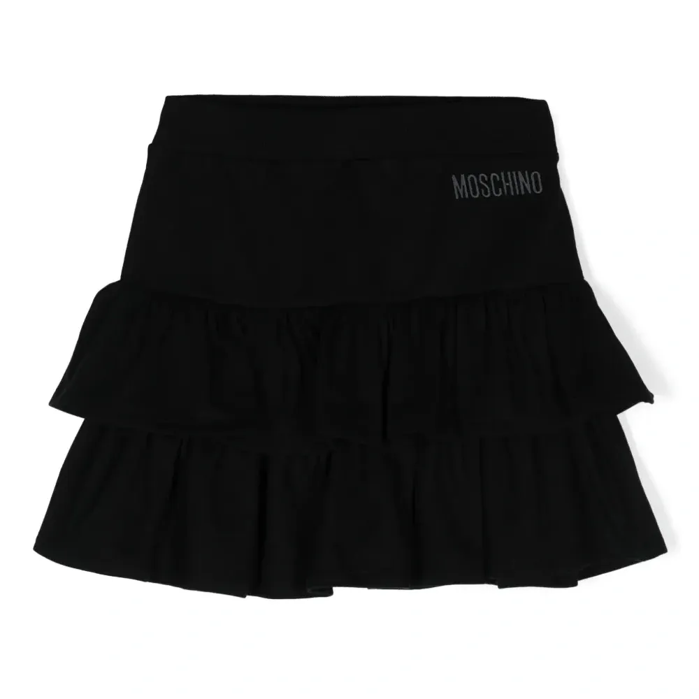 Юбка с вышитым логотипом