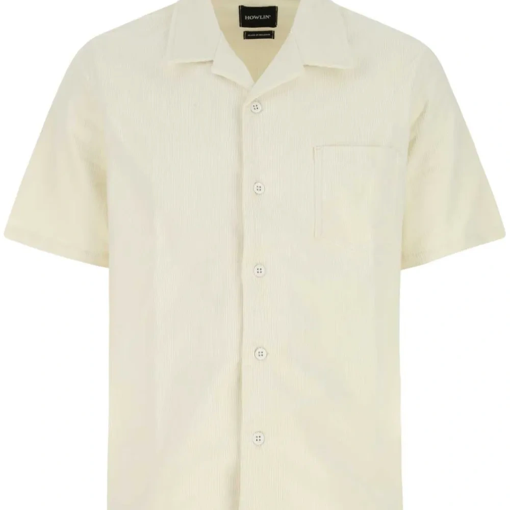 Вельветовая рубашка с короткими рукавами