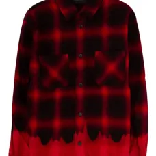 Клетчатая рубашка с эффектом потертости