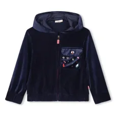 Вельветовый кардиган с капюшоном