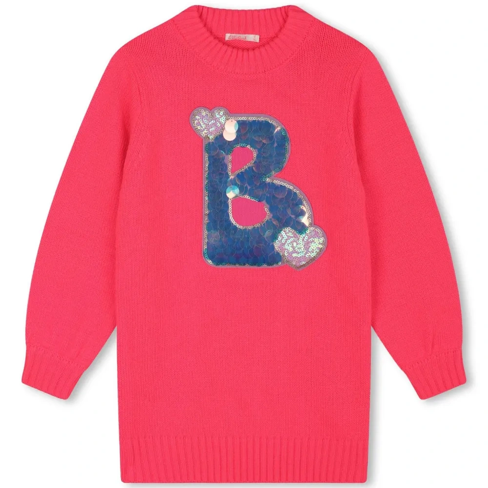 Трикотажное платье с пайетками