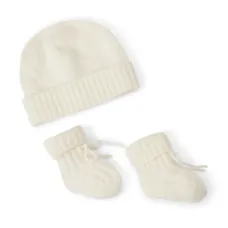 комплект из шапки бини и пинеток