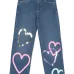 Джинсы с декором heart