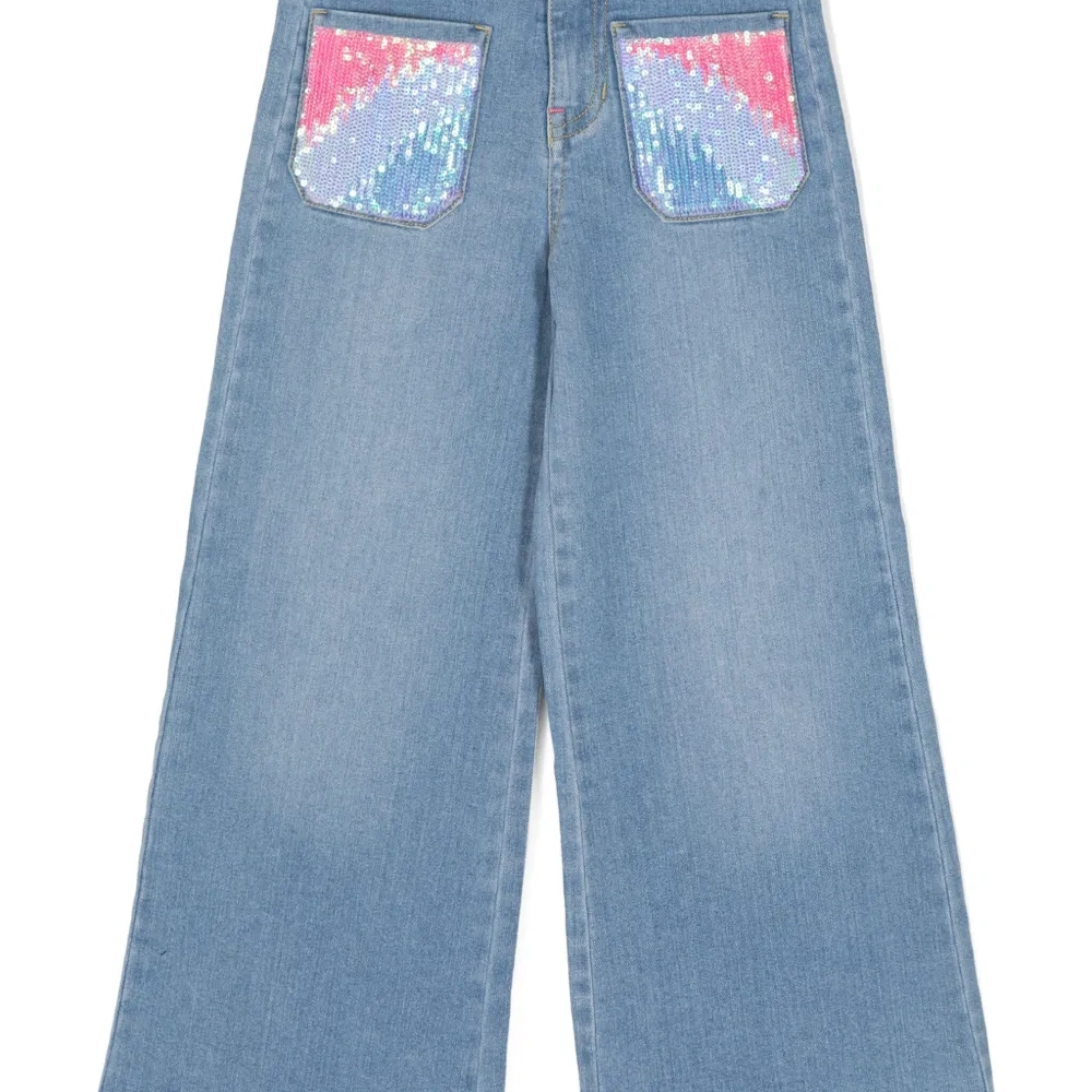 Джинсы с пайетками
