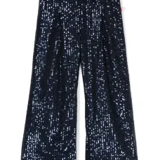 Широкие брюки с пайетками