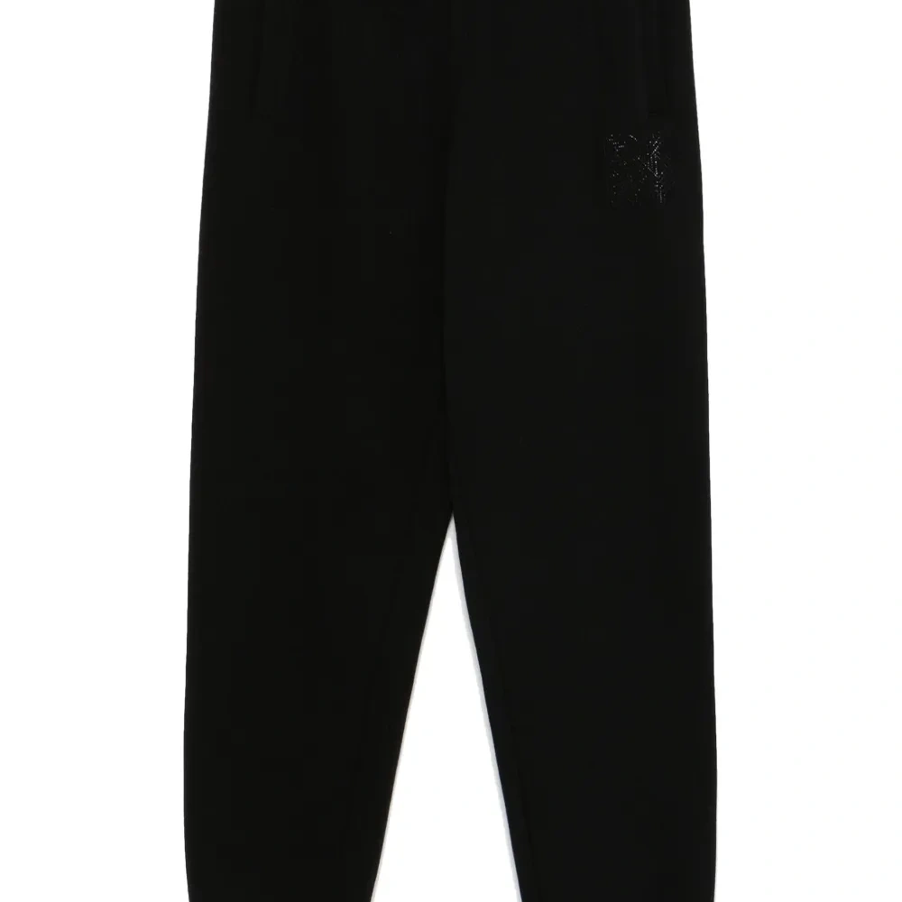 Брюки с логотипом из страз