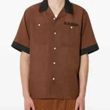 Рубашка с контрастной отделкой и логотипом