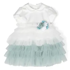 Платье с цветочной аппликацией