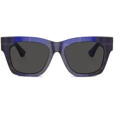 Солнцезащитные очки трапециевидной формы в клетку