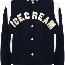 Бомбер с воротником в рубчик Бомбер с воротником в рубчик