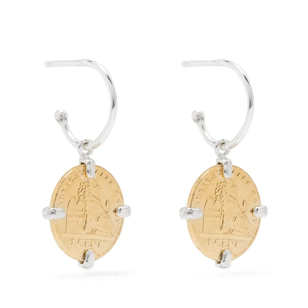 Coin-embellished earrings