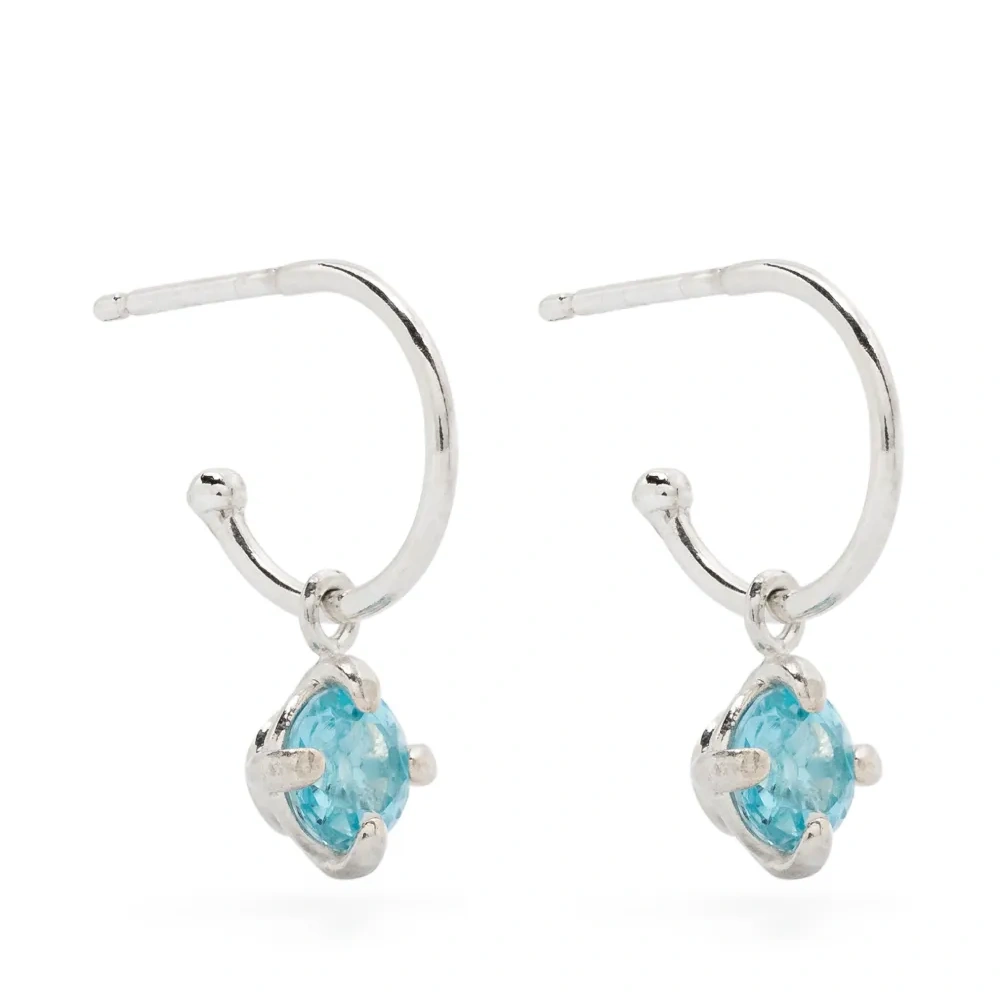 Topaz hoop earrings