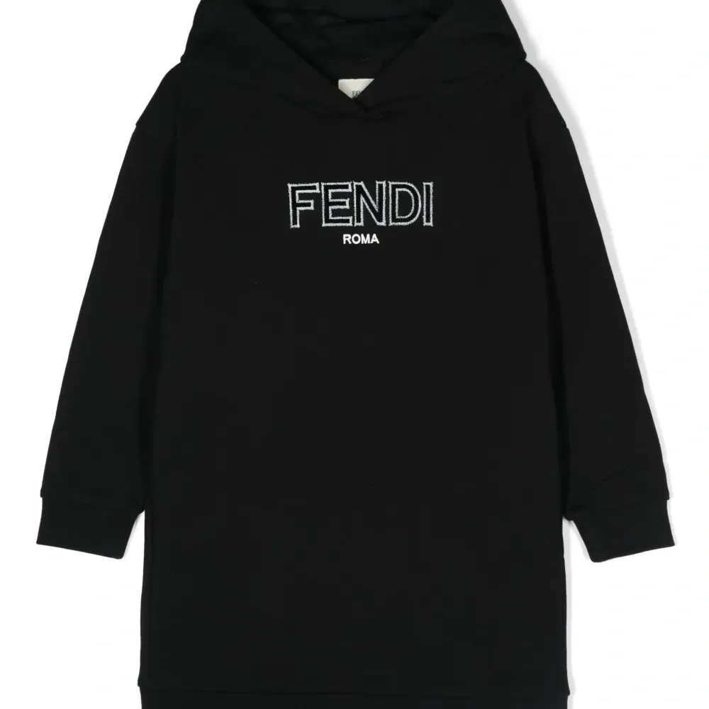 Платье-худи с тисненым логотипом