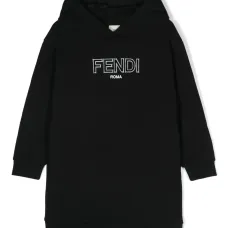 Платье-худи с тисненым логотипом