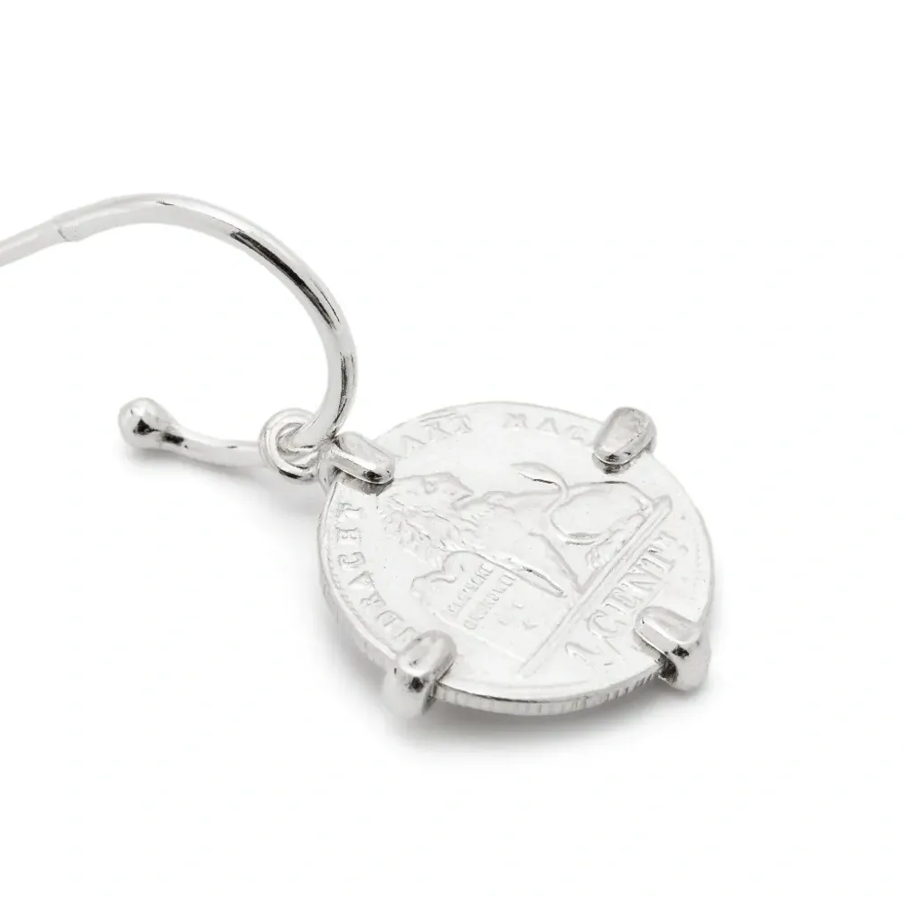 Серьги-кольца Coin