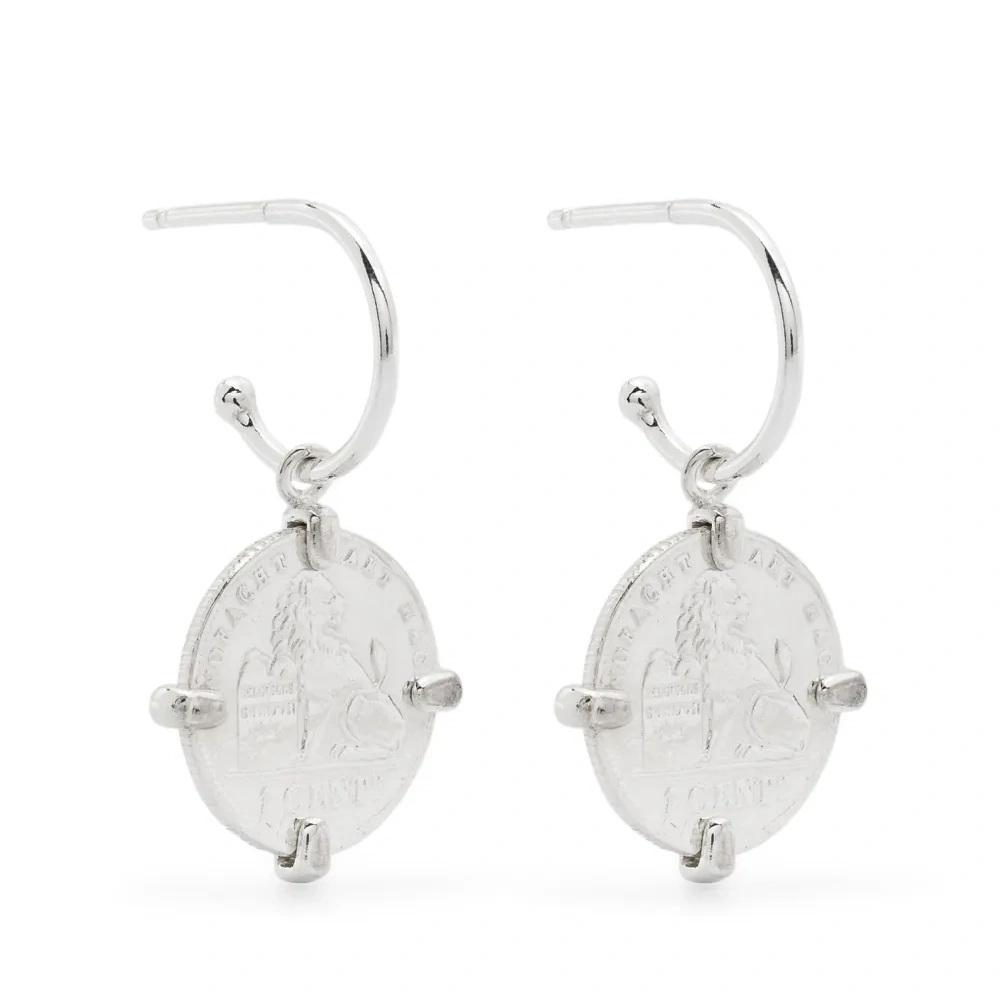 Серьги-кольца Coin