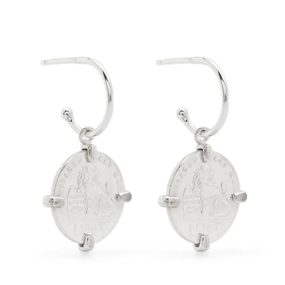 Серьги-кольца Coin