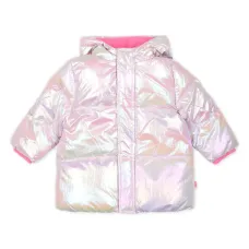 Пуховик с эффектом металлик