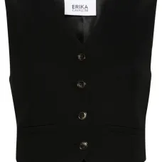 Однобортный укороченный жилет Однобортный укороченный жилет