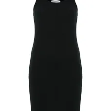 Платье мини в рубчик